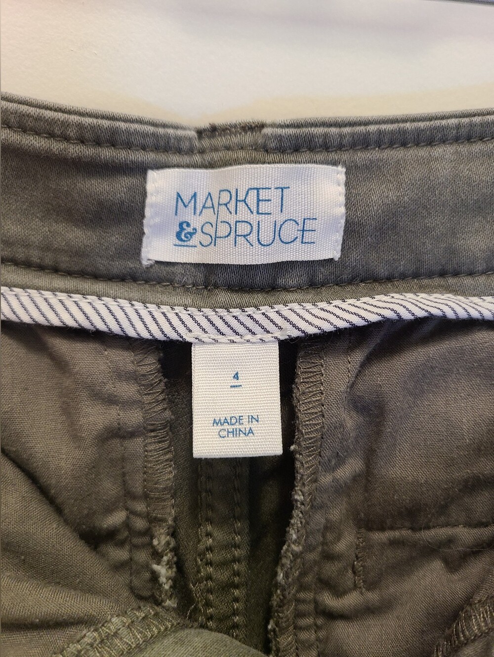 Stitch Fix Market & Spruce Olive Mid Rise Skinny Chinos Women's Size 4 - Picture 2 of 5